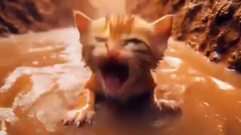 a cat very sad