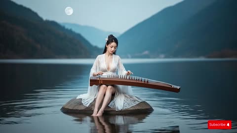 Serene Chinese Guzheng Music by Beautiful Lady Calm & Soothing
