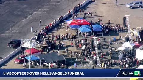 LiveCopter 3 is over the funeral of Hells Angels founding member Ralph “Sonny” Barger.