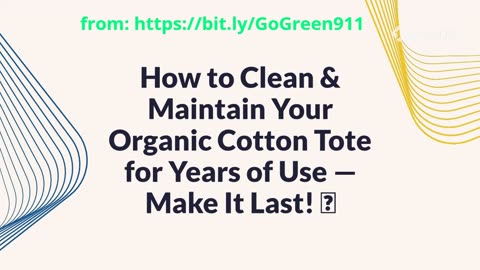 How to Clean & Maintain Your Organic Cotton Tote for Years of Use — Make It Last!