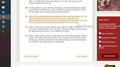 Isaiah 27 Reading and trivia