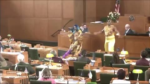 Meanwhile, at the Oregon House of Representatives a drag show on the House floor