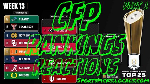 College Football Playoffs: 3rd Release Reactions - Part 1