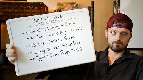 [9.24] Anti-ICE Shooting, YouTube's PR, Comey Indictment, Kimmel Headfake, Tylenol Gives People TDS