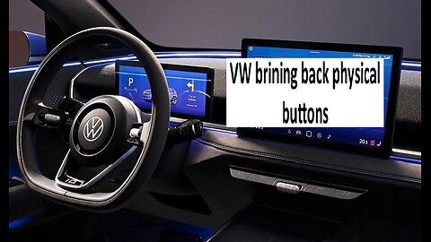 Volkswagen promise buttons and knobs are coming back