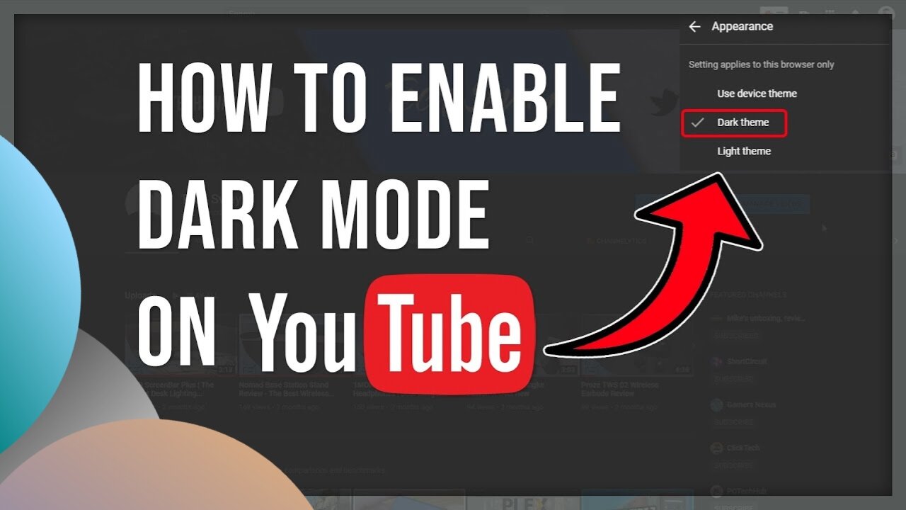 How to Enable or Disable Dark Mode on YouTube (Mobile & Desktop)