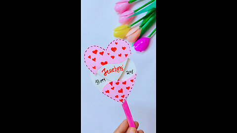 DIYTeachers Day card ideas 🌷✨❤️🤍 for kids with paper