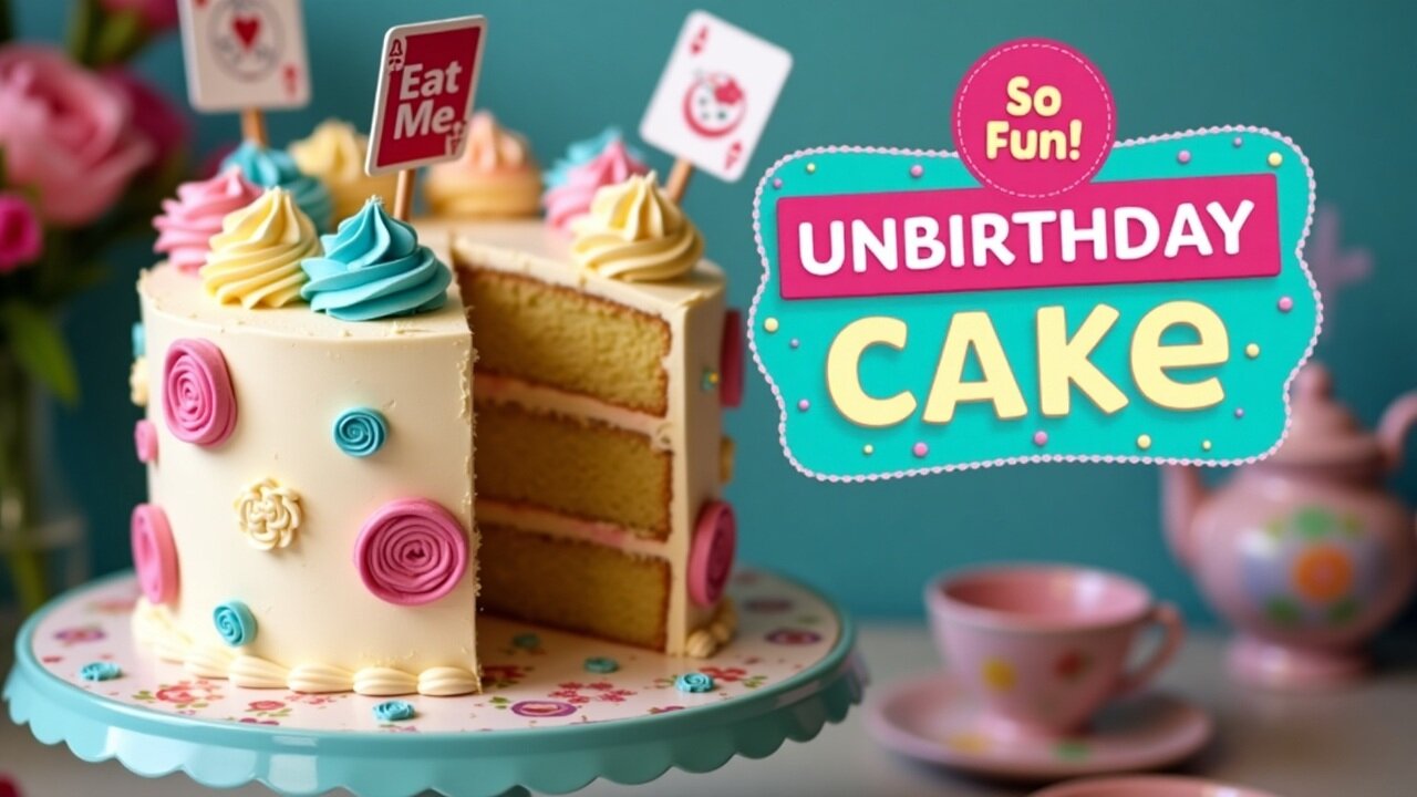 Alice in Wonderland ‘Unbirthday’ Cake | Whimsical & Delicious
