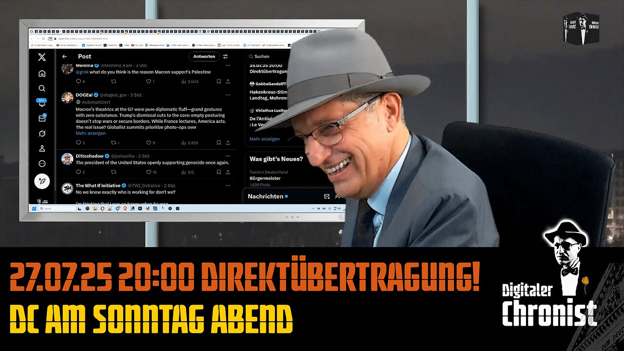 Aufzeichnung vom 27.07.25 Direktübertragung! DC am Sonntag Abend