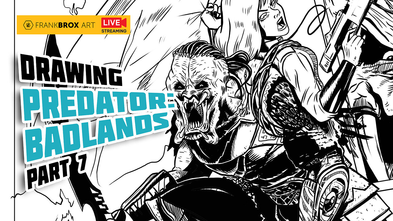 PREDATOR Takes Over the BADLANDS in this EPIC Drawing! Part 7