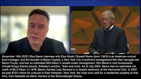 Elon Musk | Revelation 18:22-23 Explained + "There Will Ultimately Be Billions of Humanoid Robots...Maybe As High As 30 Billion Robots. Doctors & Surgeons Don't Grow On Trees, But Now They'll Get Built In Factories." - 11/14/2025