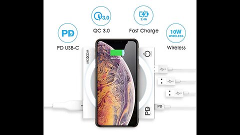 5-in-1 Wireless & Wired PD & QC3.0 Fast Charging Station