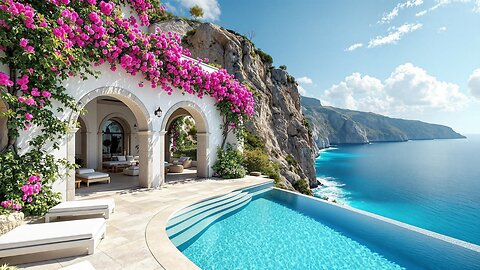 Mediterranean Escape 🌊 | 1 Hour of Coastal Ambience & Peaceful Villa Music