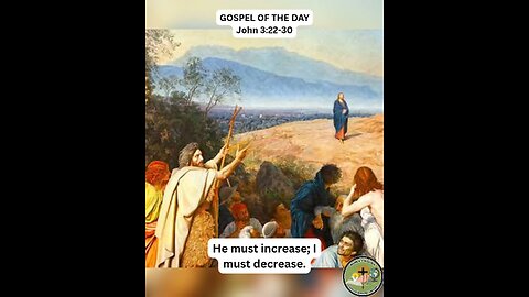 GOSPEL OF THE DAY (01/10/2026) John 3:22-30 #faith #gospel #epiphany2026