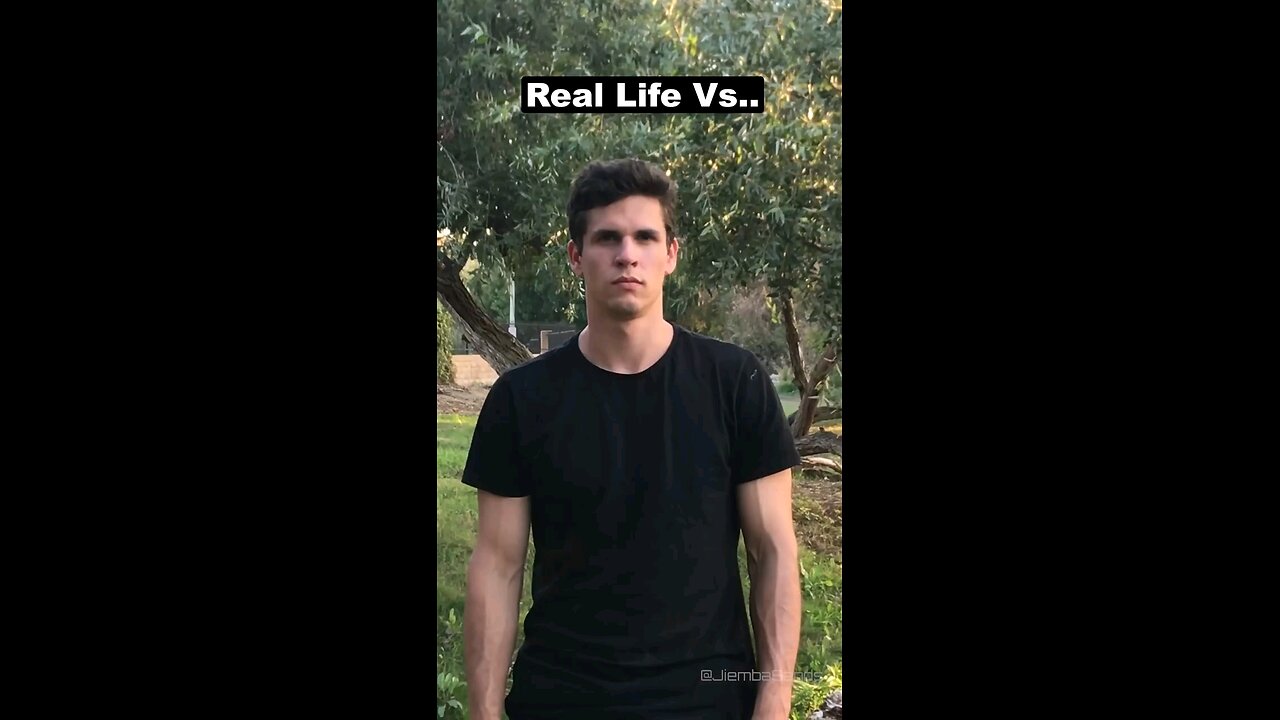 Real life versus AI parkour skills.