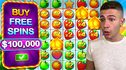 $100,000 BONUS BUYS?! 🍓 FRUIT PARTY $1,000 HIGH ROLL SPINS