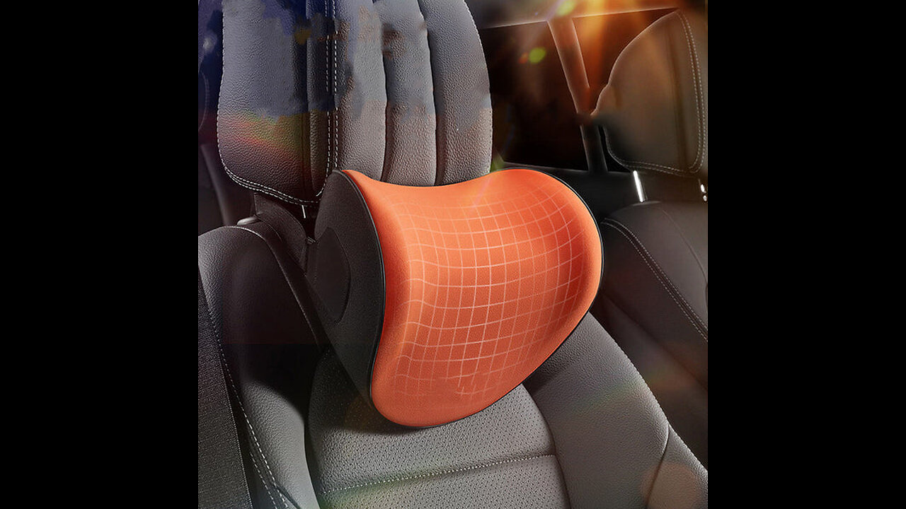 Car Neck Pillow, with Memory Foam Cushion Support & Adjustable Elastic Strap (1PC)