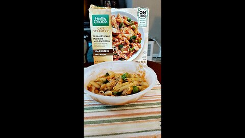 Eating Healthy Choice Café Steamers Grilled Chicken Marinara With Parmesan, Dbn, MI, 8/3/25