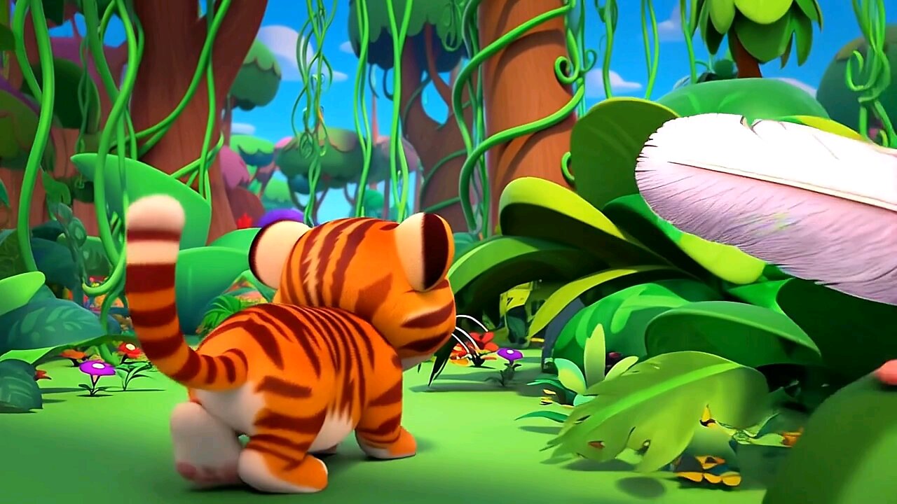 Tippy Toes Tippy Tiger | Jungle Dance Song for Kids | Fun Animal Rhyme & Baby Songs