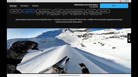 GoPro Hero13 Black Ultra Wide Edition Touring Website