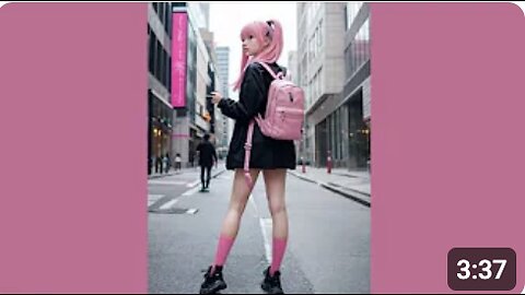 ピンクの髪と都市のバックパック [J - pop Music]