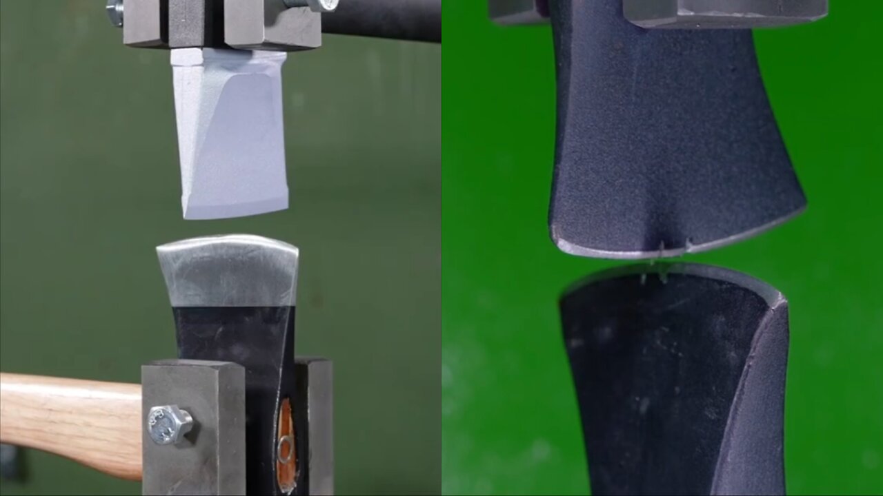 #axe_vs_hydraulic_press_ASMR😍🔥
