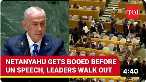 "World Leaders Walk Out Before Netanyahu's UNGA Speech, Leaving Him Shocked"
