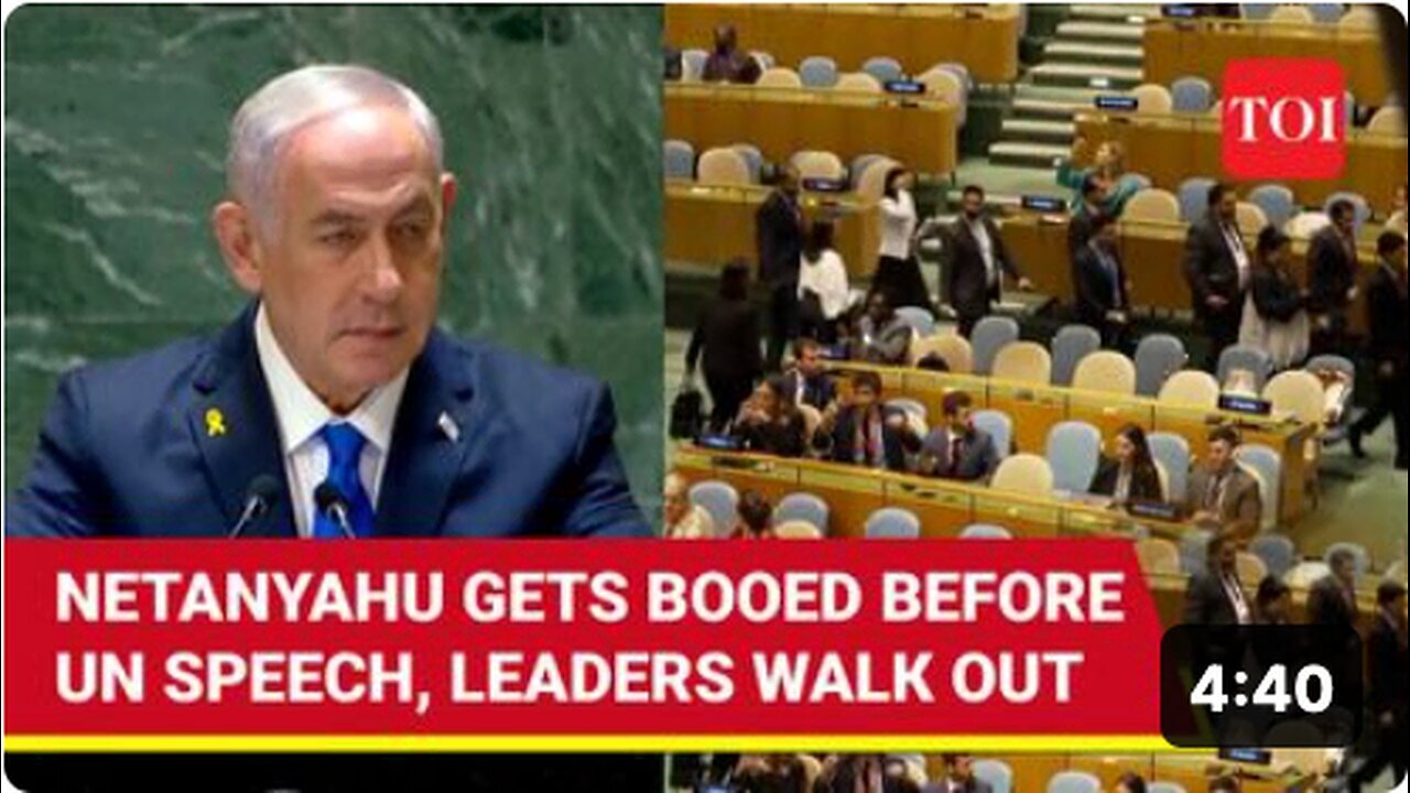 "World Leaders Walk Out Before Netanyahu's UNGA Speech, Leaving Him Shocked"