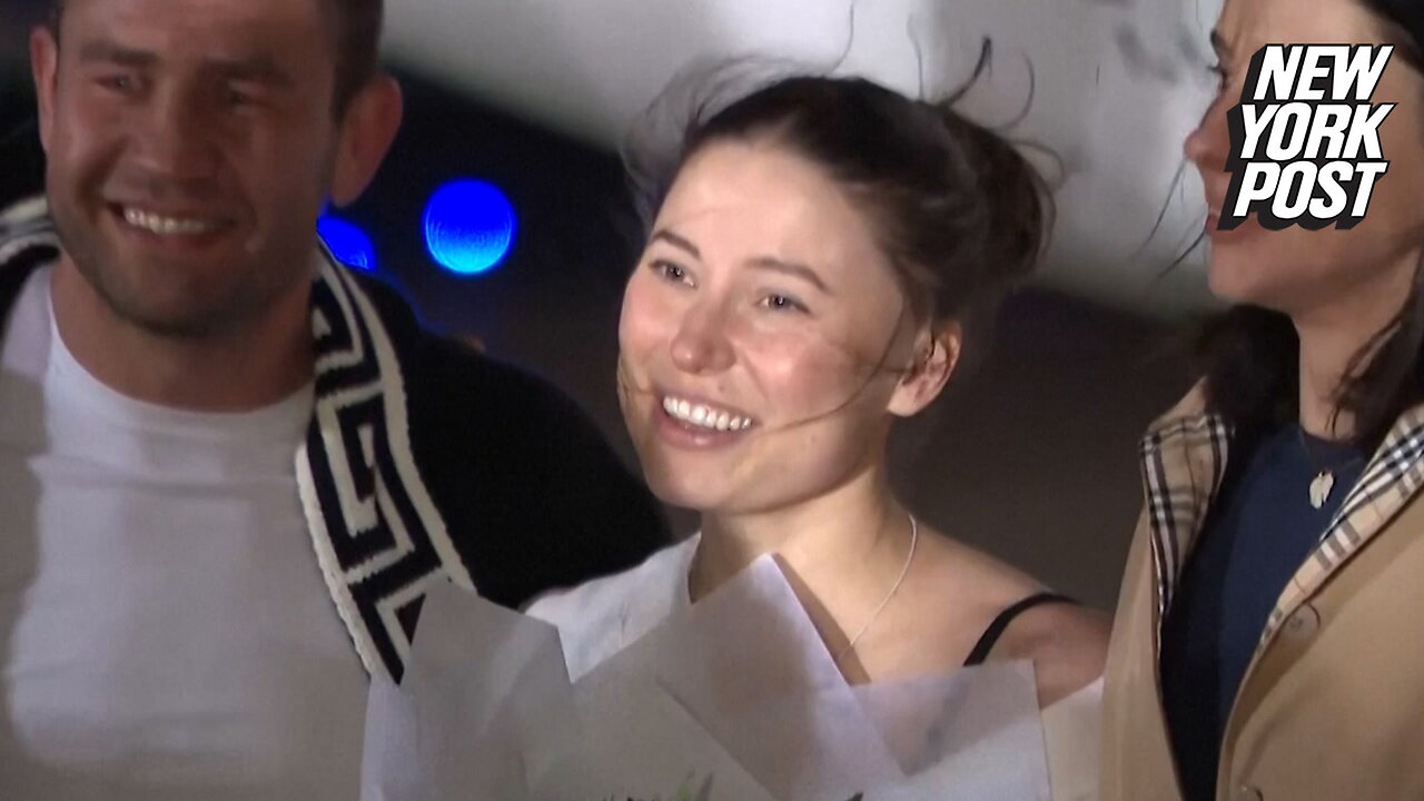 Russian American ballerina Ksenia Karelina arrives back in the United States