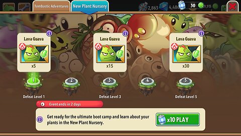 Plants vs Zombies 2 - Plant Nursery - Lava Guava - September 2025