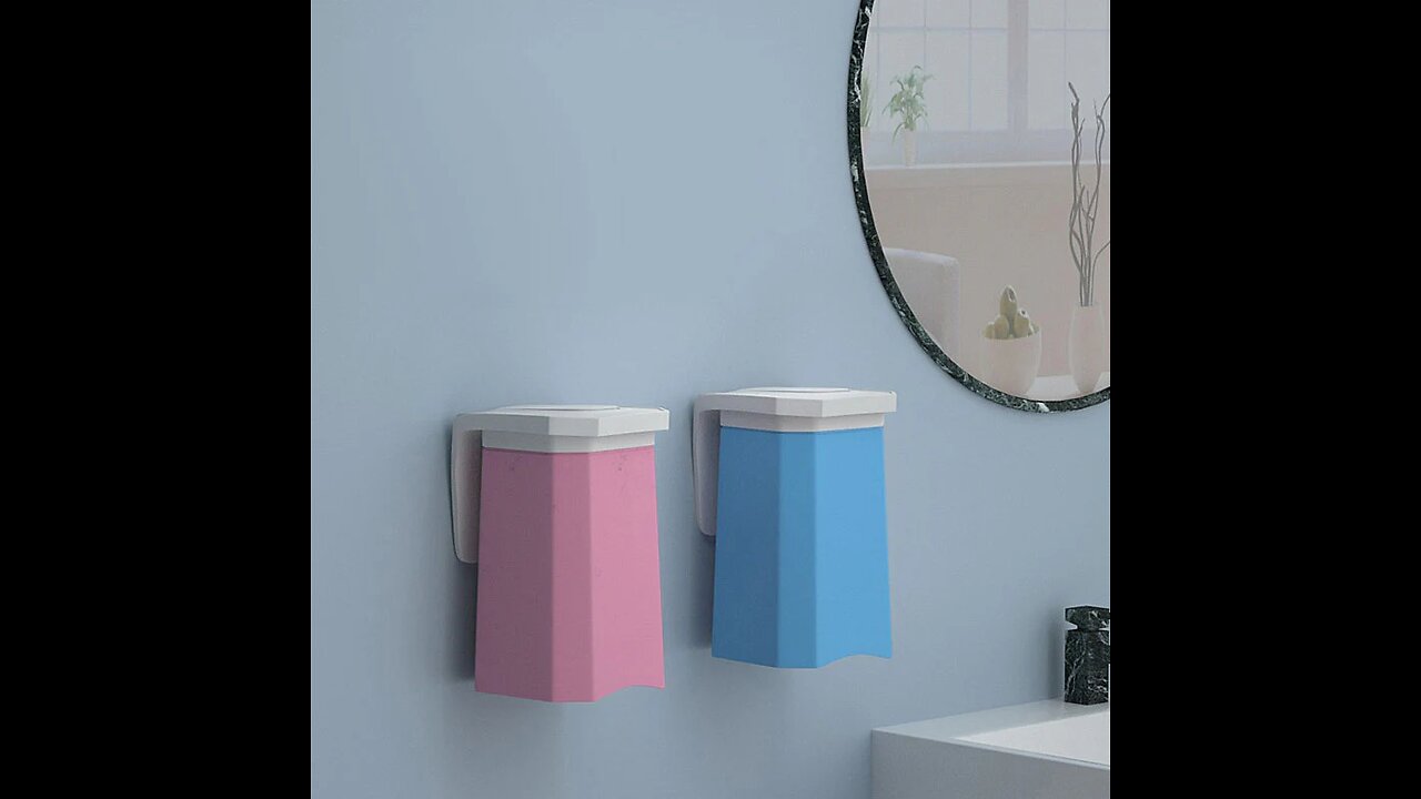 Magnetic Toothbrush Cup, with Inverted, Anti-dust & Fast Draining Design, for Bathroom & EverydayUse