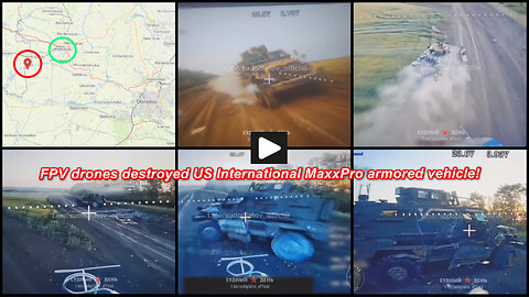 Muravka area: Russian wired FPV drones hunting Ukrainian armored vehicle