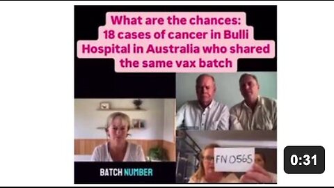 Australia: 18 people who received the same batch of Covid injection have all developed cancer