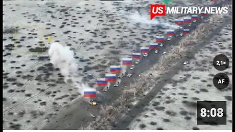 "Ukrainian Drones Ambush, Annihilate Russian Tank Column in Horrifying Moments"