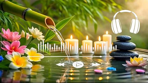 Relaxing Bamboo Water Sound with Calming Music | Stress Relief, Meditation & Deep Sleep #relaxing