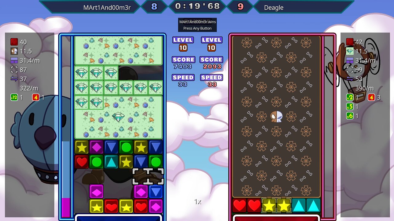 Panel Attack 2-Player (7-19-2025): MArt1And00m3r vs Deagle
