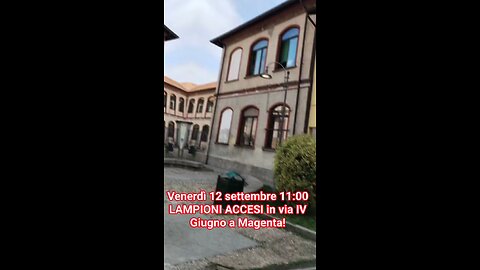 lampioni accesi a Magenta
