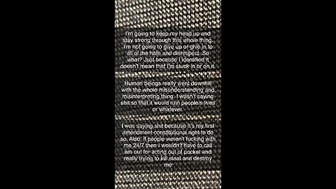 I’m keeping my head up and I’ll stay strong