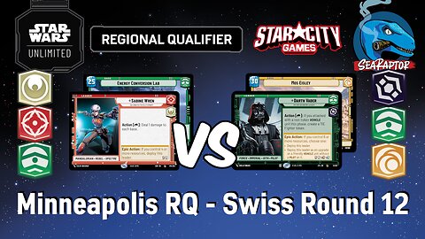 Star Wars Unlimited - Set 4 Minneapolis RQ - Round 12: Sabine Wren vs. Darth Vader (JTL)