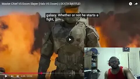 doom slayer bullies master chief in death battle reaction