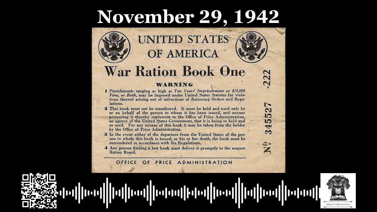 #OnThisDay November 29, 1942: Rationed Grounds