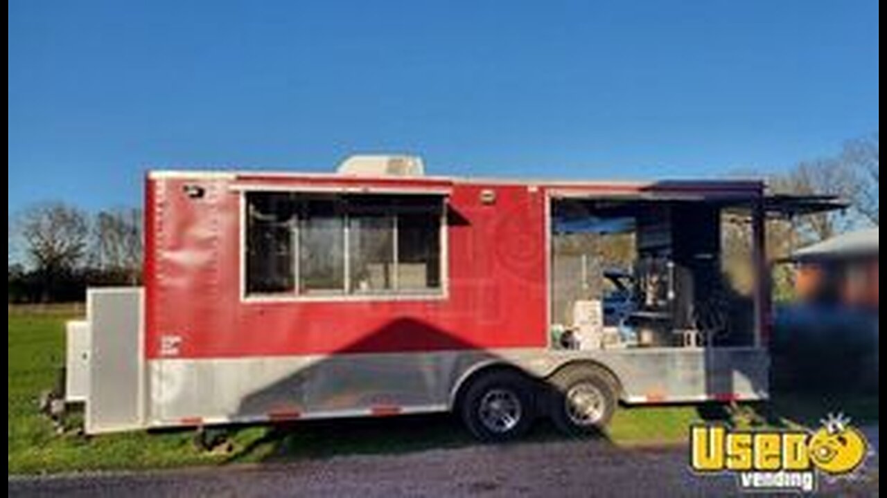 2019 8.5' x 12' Barbecue Food Trailer with 8' Porch | Concession Trailer for Sale in Illinois!
