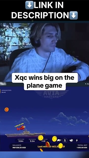 Xqc wins big on the plane game🤑