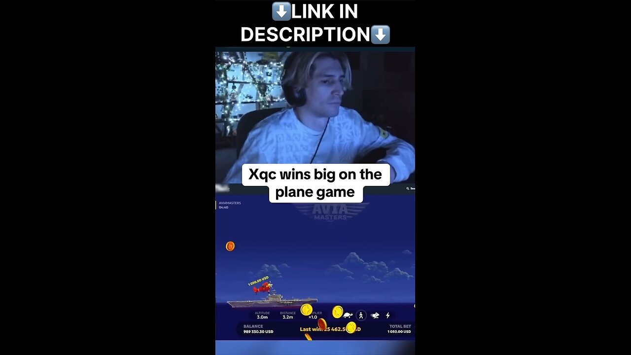 Xqc wins big on the plane game🤑