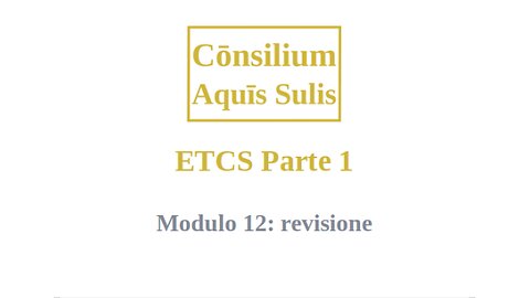 ETCS Part 1 Module 12 (Italiano)