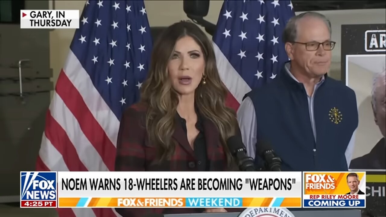 'DAYS ARE NUMBERED': Kristi Noem sends message to illegal immigrant truck drivers