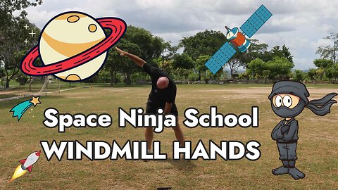 🚀Can you touch your toes? Windmill Hands challenge time!🤣 @spaceninjaschool