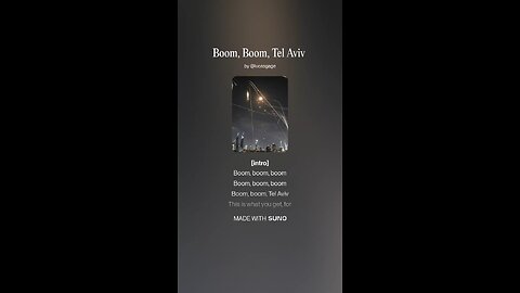 Boom Boom Tel Aviv - Viral Song on Iran Israel War