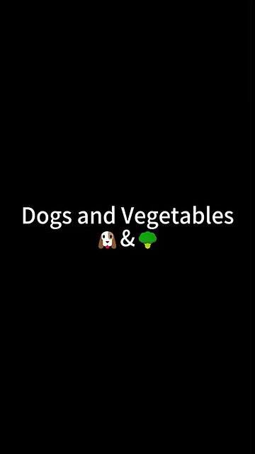 Love All Life Always #404 - Dogs And Vegetables. 🤣🤣🤣