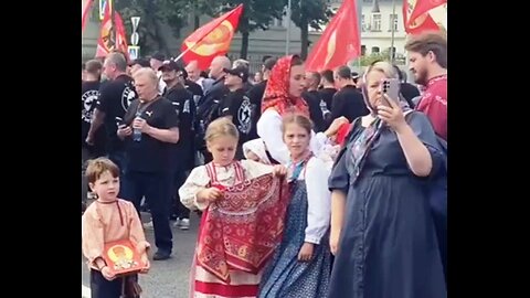 150,000 Civilians Take Part in a Patriotic Russian Orthodox March in Moscow